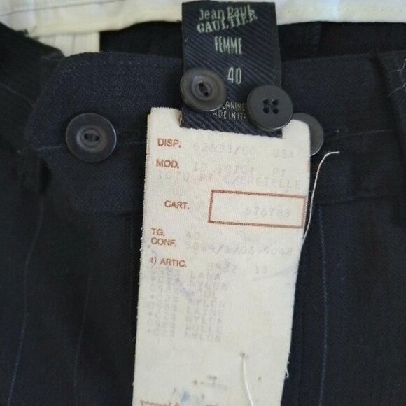 ๐ Exclusive Jean Paul Gaultier Trousers (1992) | Wool, Nylon & Wolle | New With - Picture 16 of 16